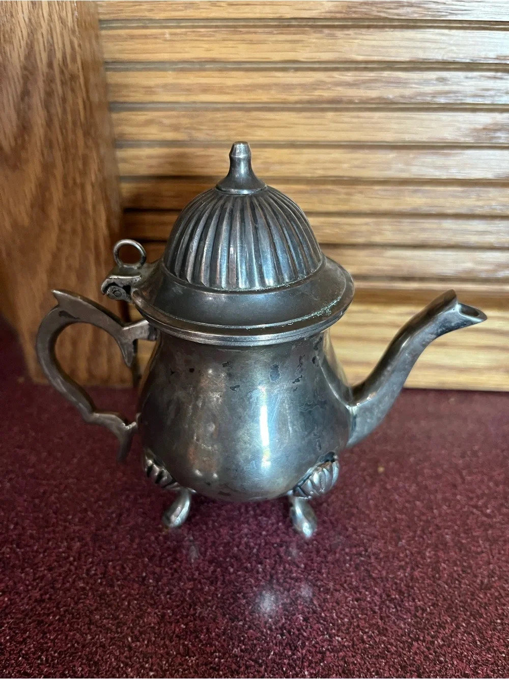 Antique-Decorative Silver Plated Mini Teapot 4.5 inch